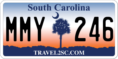 SC license plate MMY246