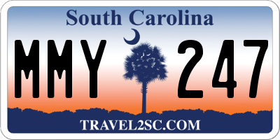 SC license plate MMY247