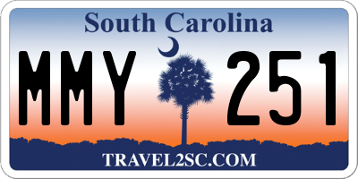 SC license plate MMY251
