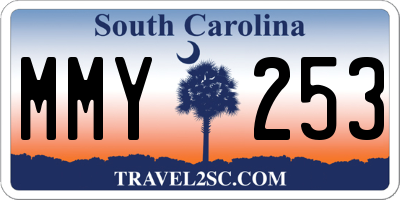 SC license plate MMY253