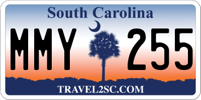 SC license plate MMY255