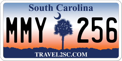 SC license plate MMY256