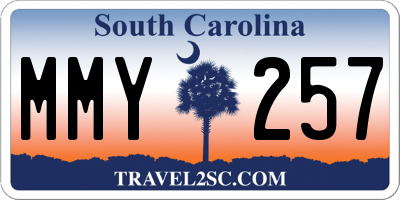 SC license plate MMY257