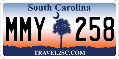 SC license plate MMY258
