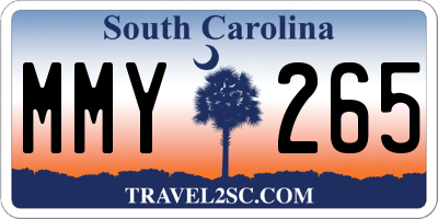 SC license plate MMY265