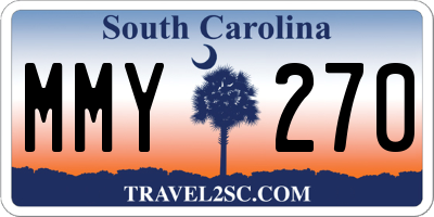 SC license plate MMY270