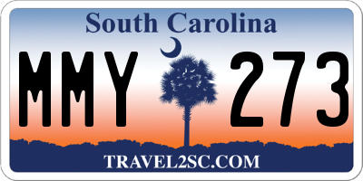 SC license plate MMY273