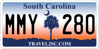 SC license plate MMY280