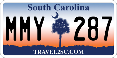SC license plate MMY287