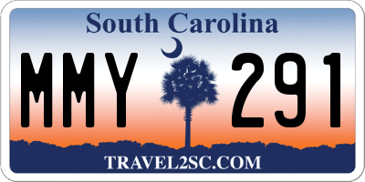 SC license plate MMY291