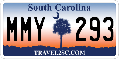 SC license plate MMY293