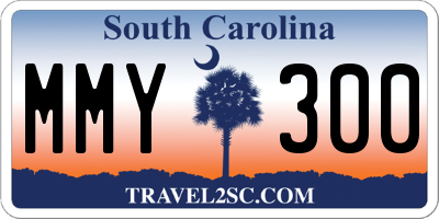 SC license plate MMY300