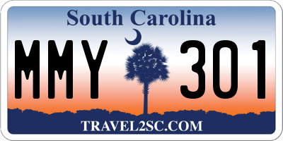 SC license plate MMY301