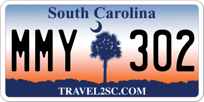 SC license plate MMY302