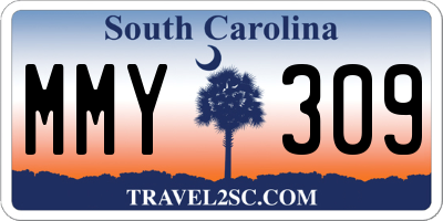 SC license plate MMY309