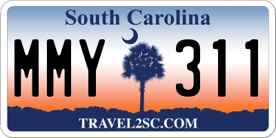 SC license plate MMY311