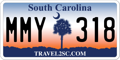 SC license plate MMY318