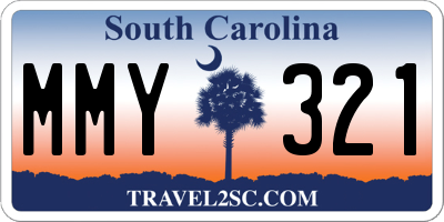 SC license plate MMY321