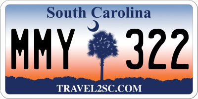 SC license plate MMY322