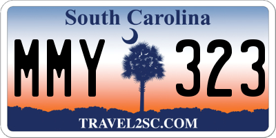 SC license plate MMY323