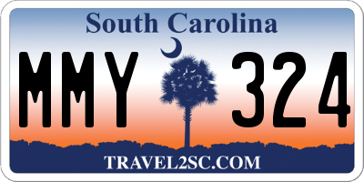 SC license plate MMY324