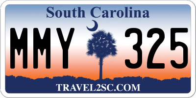 SC license plate MMY325