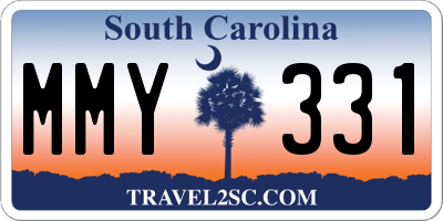 SC license plate MMY331