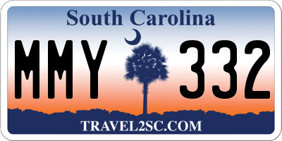 SC license plate MMY332