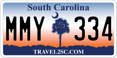 SC license plate MMY334