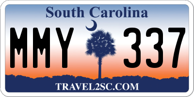 SC license plate MMY337