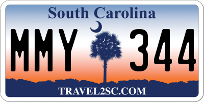 SC license plate MMY344