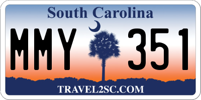 SC license plate MMY351