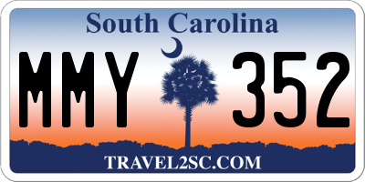 SC license plate MMY352