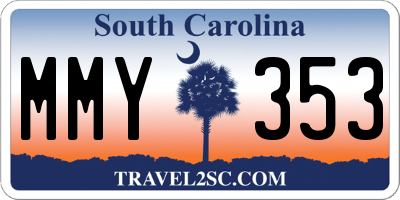 SC license plate MMY353