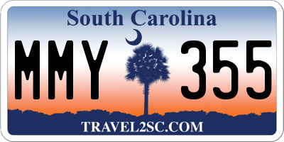 SC license plate MMY355