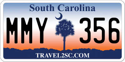 SC license plate MMY356