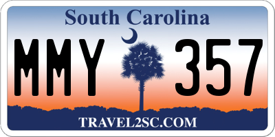 SC license plate MMY357