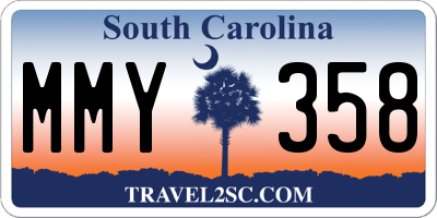 SC license plate MMY358