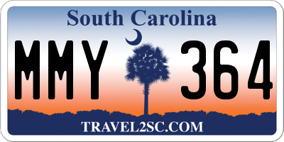 SC license plate MMY364
