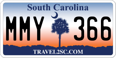 SC license plate MMY366