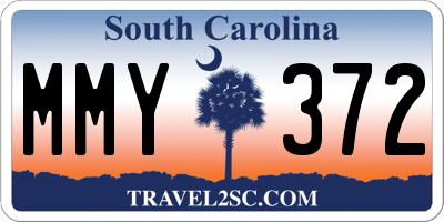 SC license plate MMY372