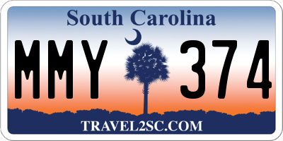 SC license plate MMY374