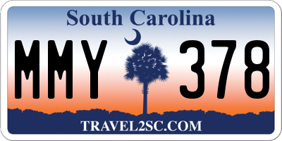 SC license plate MMY378