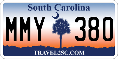 SC license plate MMY380