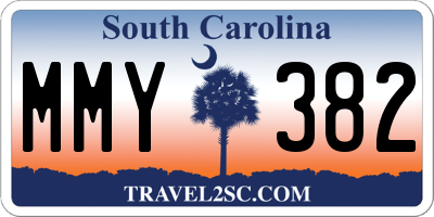 SC license plate MMY382