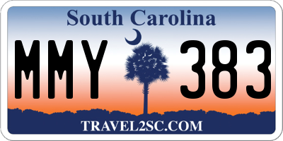 SC license plate MMY383