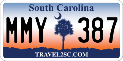 SC license plate MMY387