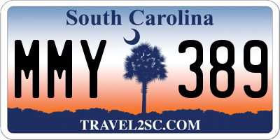 SC license plate MMY389