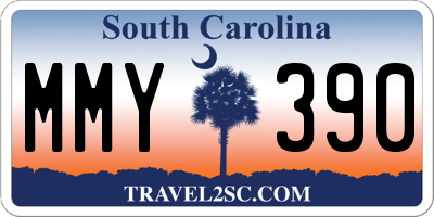SC license plate MMY390