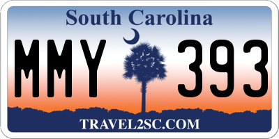 SC license plate MMY393